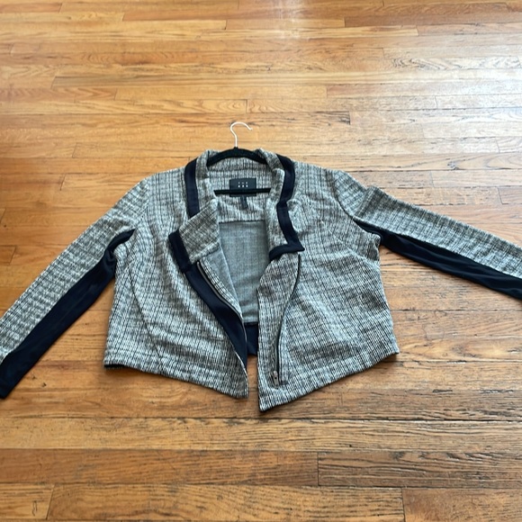 The Ark  Black Tweed Moto Jacket L - Picture 6 of 7